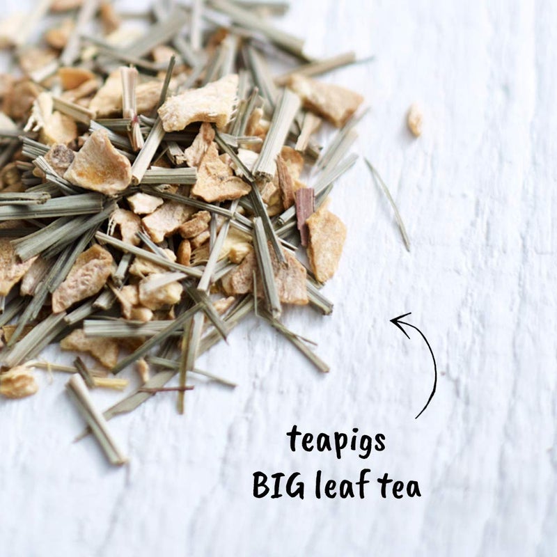 teapigs Lemon & Ginger Herbal Tea Bags Made With Whole Leaves (1 Pack of 15 Tea bags) (520) - Image 3