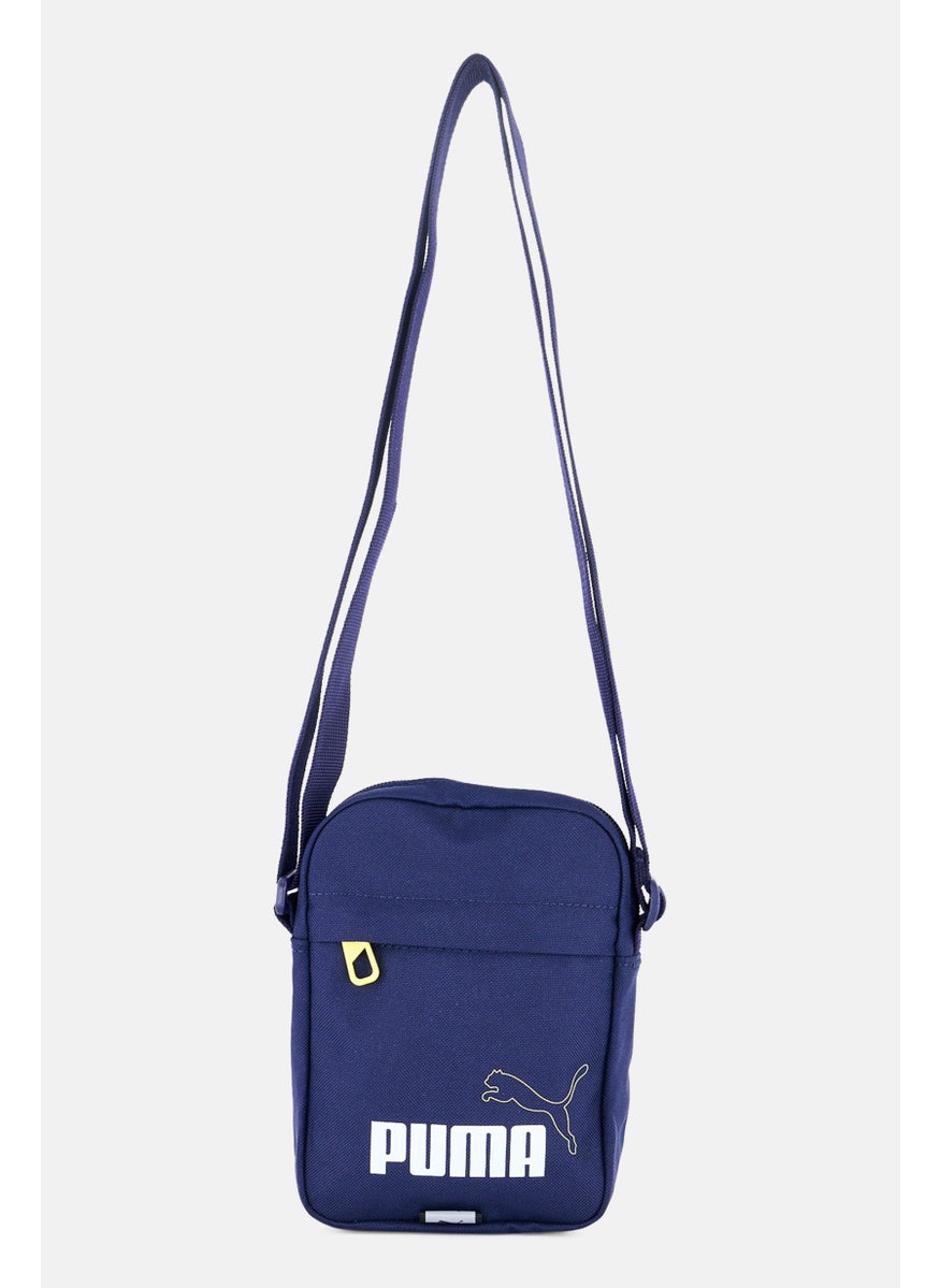 PUMA Men Brand Logo Crossbody Bag, Navy  - Image 1