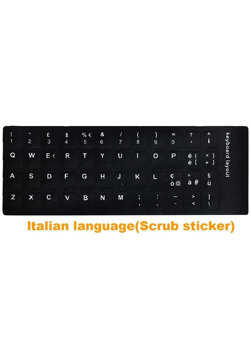erorex Dustproof Waterproof Strong Viscosity English Italiano Keyboard Layout Sticker for Laptop PC (Italian) - Image 3