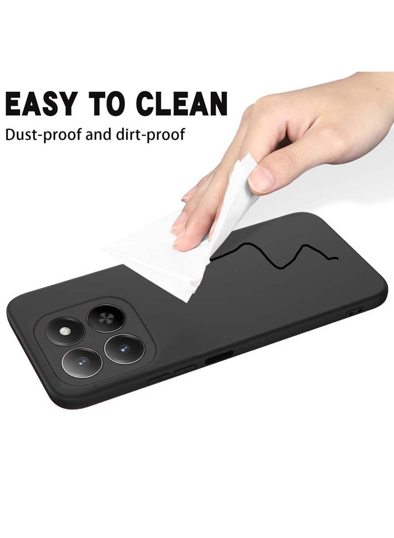 دبليو تيك غطاء حافظة سيليكون سائل ناعم لجهاز Honor X7d 5G/4G / Honor 400 Smart 5G 2025 (MCRPSN) - أسود - Image 3