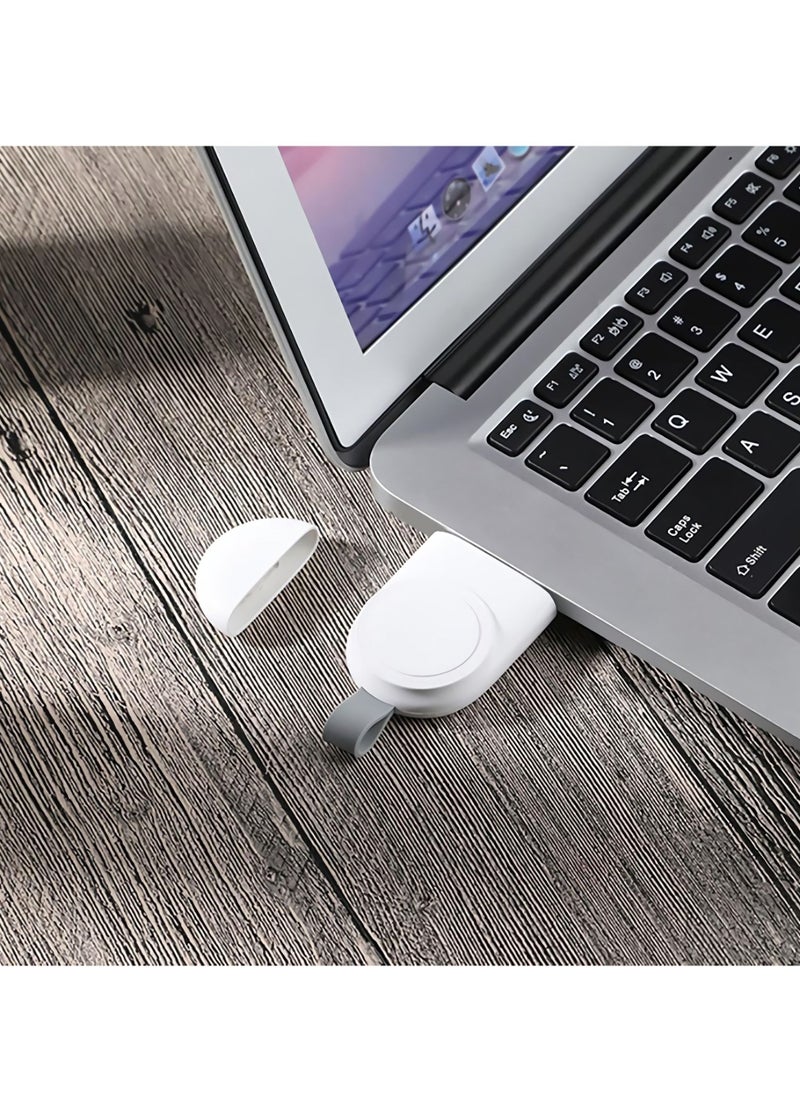 Y&D - Watch Charger for Apple Series Magnetic Wireless Compact Portable USB Fast Compatible with iWatch 6/Se/5/4/3/2/1(White) - Image 1