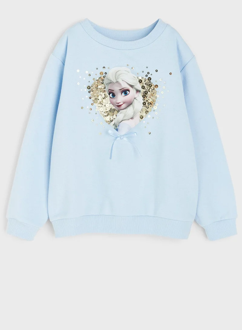 H&M Kids Frozen Elsa Print Sweatshirt