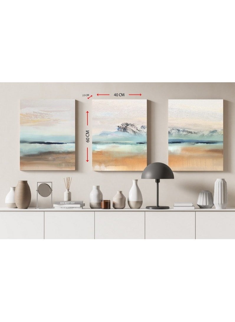 Home Gallery - Canvas Wall Art, Abstract Framed Portrait of A set of three abstract background of minimalism. With a geometric pattern of art - Image 1