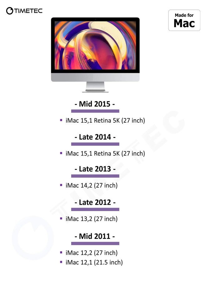 تايم تيك ترقية ذاكرة Timetec Hynix IC Apple DDR3 1600MHz PC3-12800 SODIMM لأجهزة MacBook Pro 13 بوصة أوائل 2011، وiMac 21.5 بوصة منتصف 2011، وMac Mini منتصف 2011 (مجموعة 32 جيجابايت (4 × 8 جيجابايت)) - Image 3