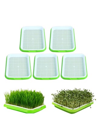5Pc Seed Sprouter Tray with Lid Seed Germination Tray BPA Free PP Soil-Free Big Capacity Healthy Wheatgrass Grower with Lid Sprouting Kit 32X24X12Cm - pzsku/Z84EF3CC88B6DBB43ED4CZ/45/_/1696946132/0ca0b730-dd24-42d8-9133-3d70e17aaa48