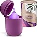 EcoBlossom Menstrual Cup Case and Sterilizer Reusable Silicone Sterilizing Holder Cleaner Period for You and Your Disc or Cup Portable Cleaning Container Microwave Steamer Purple - Image 1