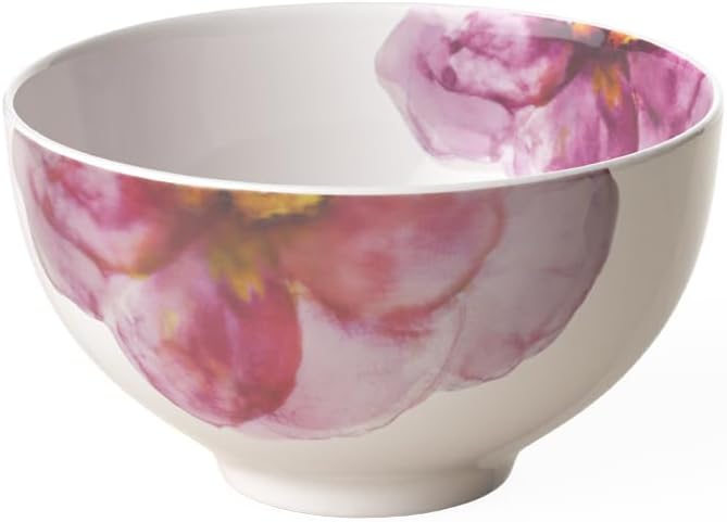 Villeroy & Boch Villeroy  Boch Rose Garden Bowl 55 in Premium Porcelain Made in Germany WhitePink - Image 1