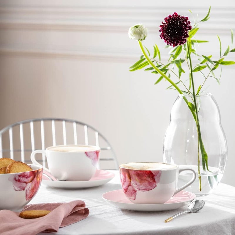 Villeroy & Boch Villeroy  Boch Rose Garden Bowl 55 in Premium Porcelain Made in Germany WhitePink - Image 5