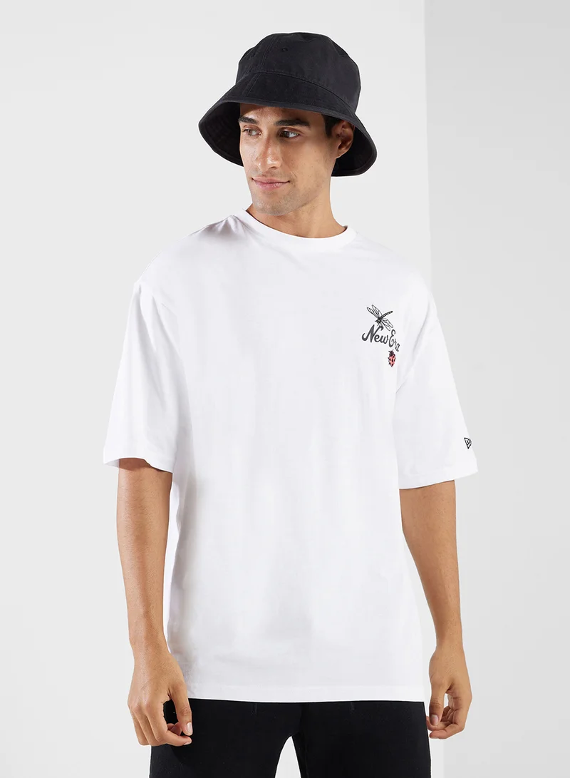 NEW ERA Floral Graphic Oversized T-Shirt