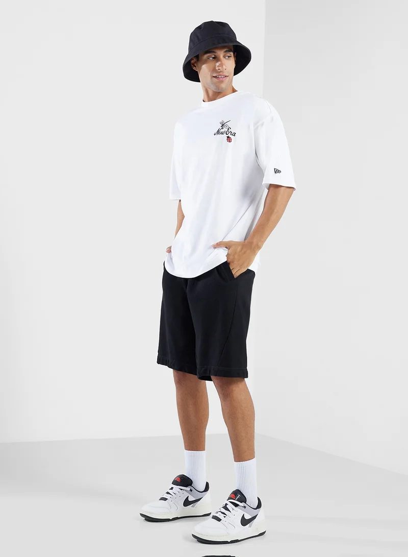 NEW ERA Floral Graphic Oversized T-Shirt