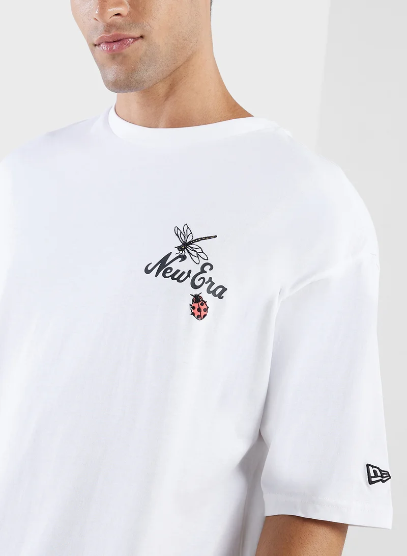 NEW ERA Floral Graphic Oversized T-Shirt