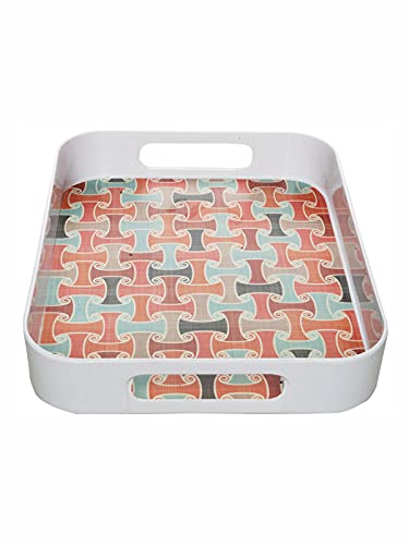 Goodhomes Melamine Rectangular Multicolor Serving Tray MT331 - Image 3
