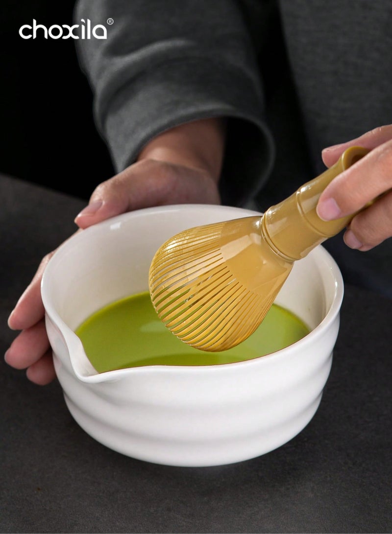 choxila Matcha Whisk Japanese Chasen Resin Tea Brush Detachable Easy to Clean Reusable Powder Whisk for Everyday Use Tea Preparation Gift for Matcha Lovers - Image 4