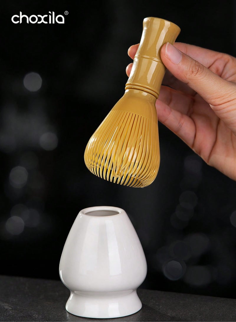 choxila Matcha Whisk Japanese Chasen Resin Tea Brush Detachable Easy to Clean Reusable Powder Whisk for Everyday Use Tea Preparation Gift for Matcha Lovers - Image 3