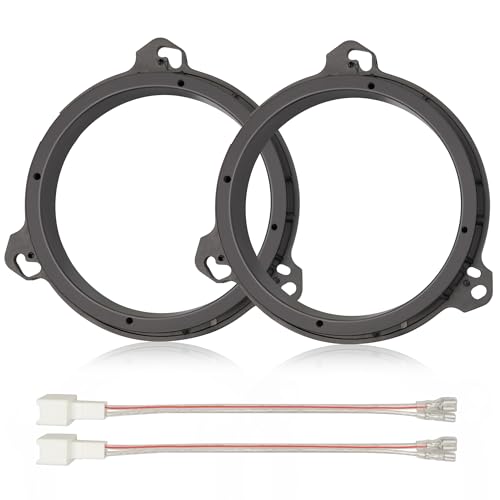 RED WOLF Aftermarket 6.5 inch Speaker Adapter Spacers Ring Bracket Mounting+Speaker Wire Harness Replacement for Nissan Murano Sentra 2000-2019, Titan 2004-2019, Kia K2 2011+ - Image 1