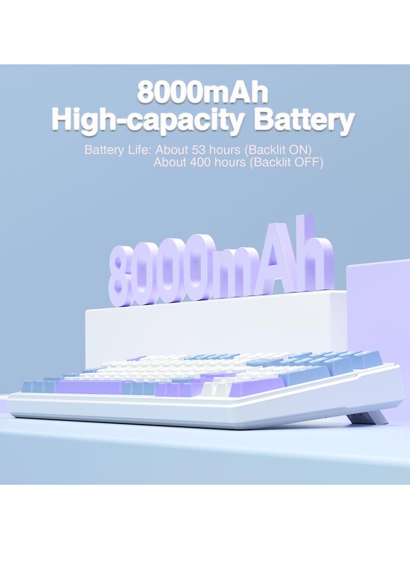 AULA - F99 Wireless Mechanical Keyboard,Tri-mode BT5.0/2.4GHz/USB-C Keyboard,Pre-lubed Linear Switches,Gasket Structure,RGB Backlit Gaming Keyboard - Image 1
