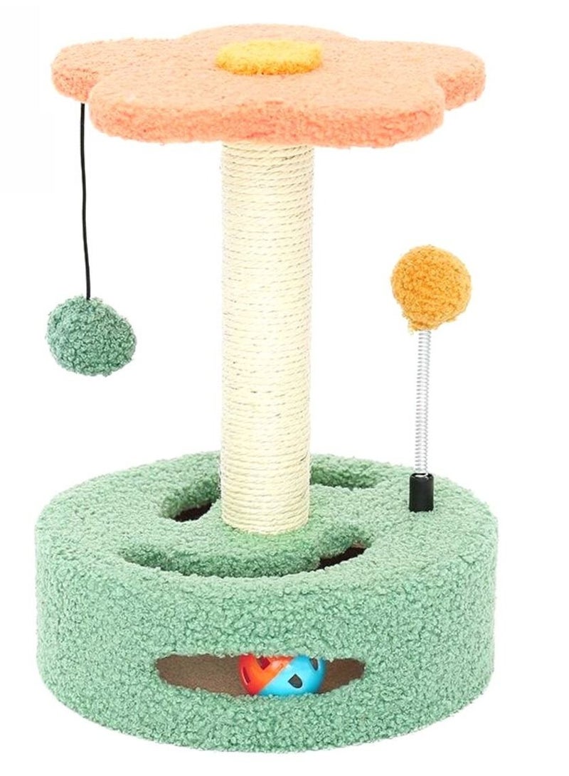 2 in 1 Cat Tree, Flower Cat Scratching Post, Cat Tower With Ball And Natural Sisal For Small Cats And Kittens - Image 2