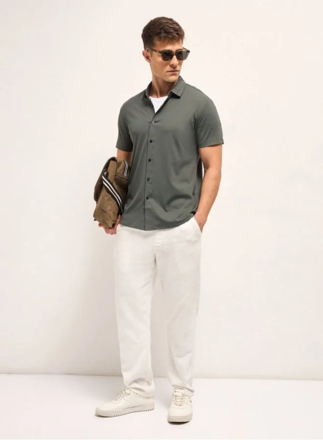 THE BEAR HOUSE Men's Shirt for Casual and Formal Wear | Classic Button-Down Style for Office, Daily Use, Travel, Events & All-Season Outfits | Versatile & Stylish Wardrobe Essential for Every Occasion