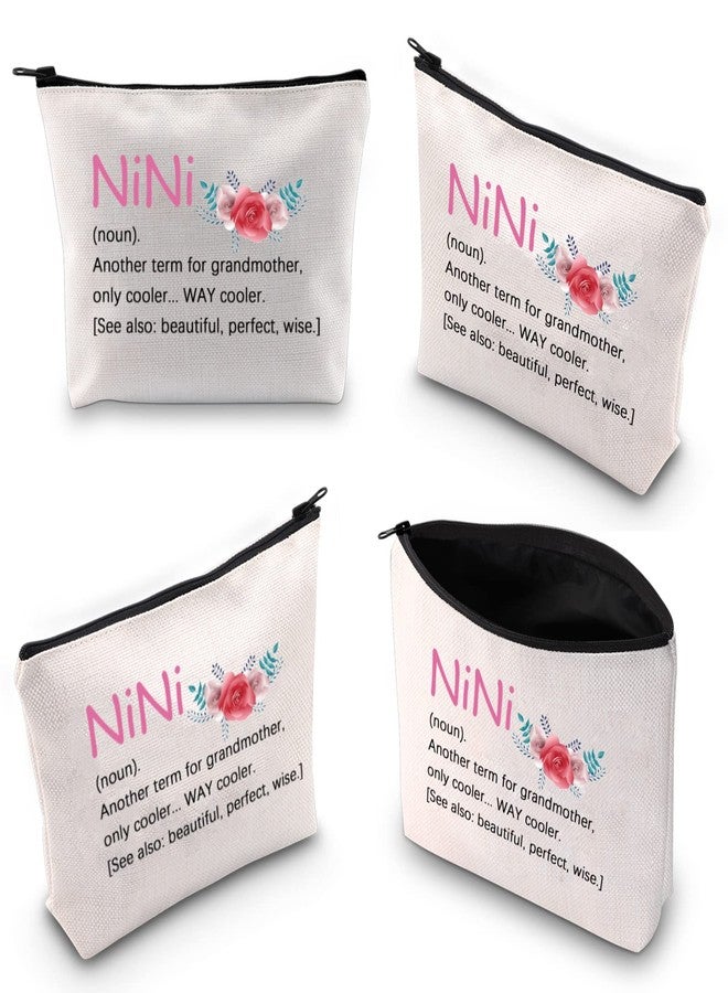 XYANFA Nini Definition Makeup Bag Nini Gift Nene Grandma Gift Mothers Day Birthday Gift Canvas Bag (NiNi noun) - Image 5