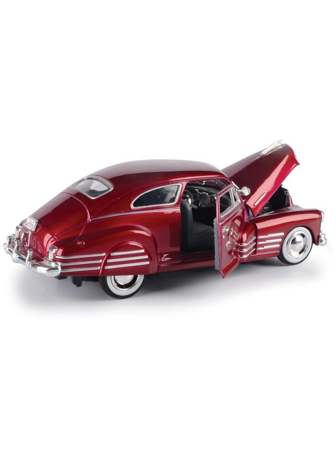 Motor Max 1948 Chevy Aerosedan Fleetline, Red - Motormax Premium American 73266 - 1/24 Scale Diecast Model Car, unisex-children  - Image 2