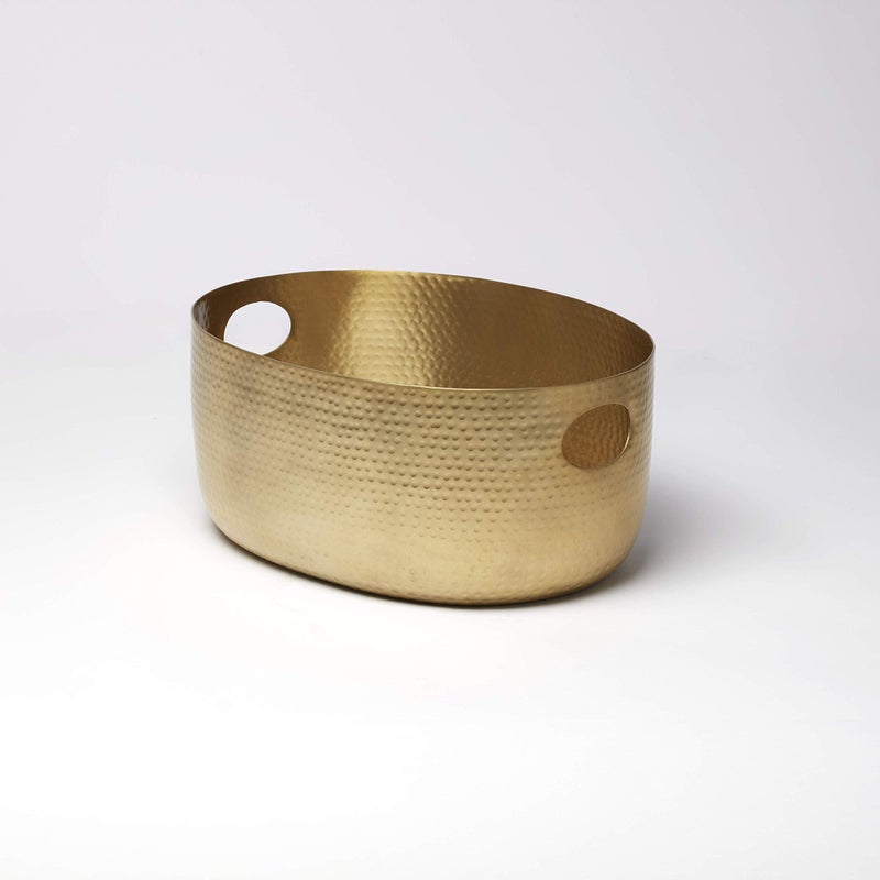 American MetalCraft حوض مشروبات ألمنيوم مطروق باللون الذهبي من أمريكان ميتالكرافت بسعة 512 أونصة - حل أنيق لتقديم المشروبات في الحفلات