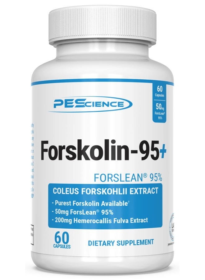 PEScience Forskolin Capsules, 95% Pure Forskolin Extract, Patented ForsLean, 60 Count - Image 1