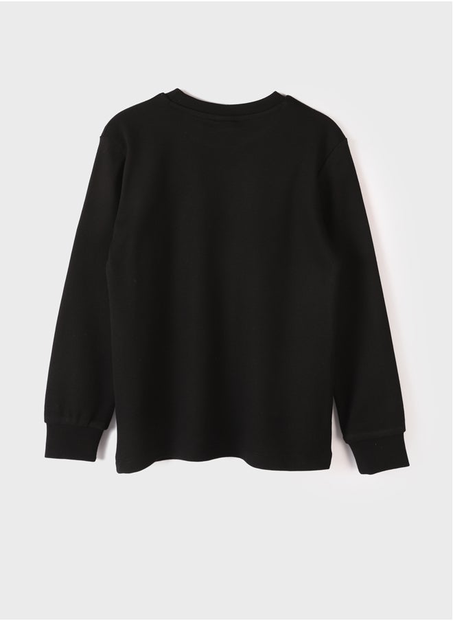 LC WAIKIKI Crew Neck Printed Long Sleeve Boy Sweatshirt  - Image 2