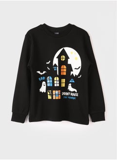LC WAIKIKI Crew Neck Printed Long Sleeve Boy Sweatshirt  - Image 1