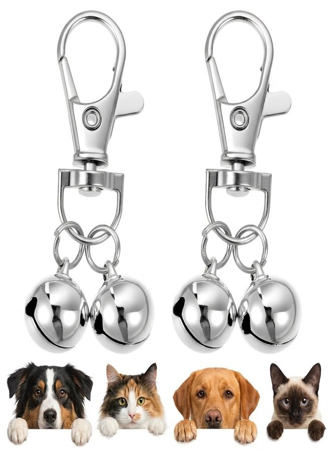 Thrymme 6 Pack Dog Collar Bell, Mini Tracking Pet Pendant Accessories for Cats and Dogs, Loud Clear Sound pet bells for Indoor and Outdoor Use Silver - Image 1