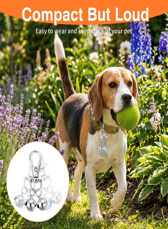 Thrymme 6 Pack Dog Collar Bell, Mini Tracking Pet Pendant Accessories for Cats and Dogs, Loud Clear Sound pet bells for Indoor and Outdoor Use Silver - Image 2