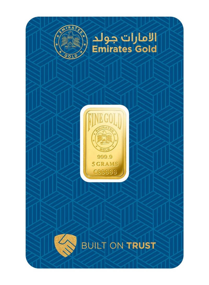 Emirates Gold Emirates Gold 5g Fine Gold Bar - 24k (999.9 Purity)  - Image 1