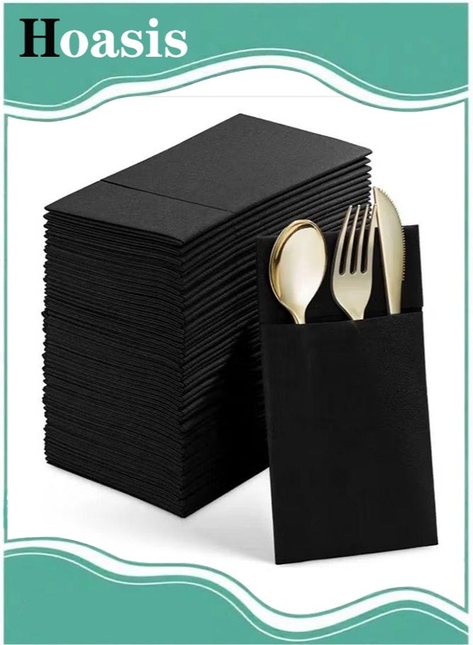 Hoasis Disposable knife and fork bag restaurant napkin 40x40cm 25Pcs  - Image 1
