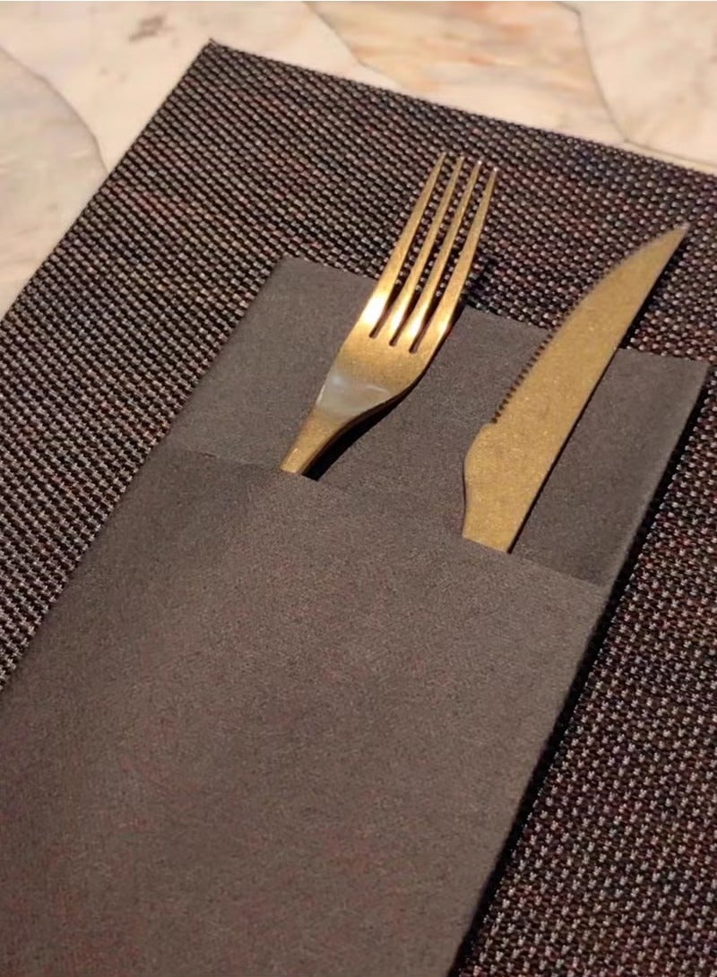 Hoasis Disposable knife and fork bag restaurant napkin 40x40cm 25Pcs  - Image 4