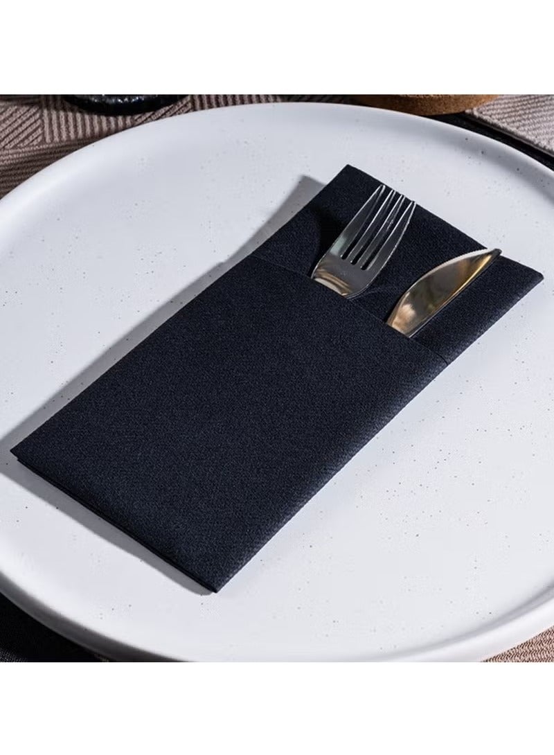 Hoasis Disposable knife and fork bag restaurant napkin 40x40cm 25Pcs  - Image 5