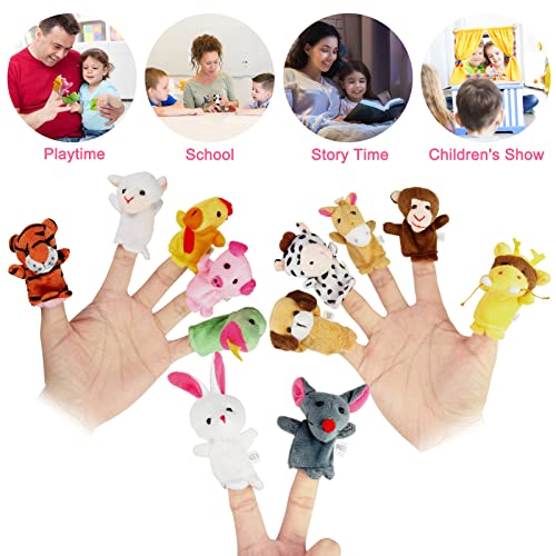 Sealive 22 pcs Plush Animals Finger Puppet Toys - Mini Plush Figures Toy Assortment for Kids, Soft Hands Finger Puppets Game for Autistic Children, Great Family Parents Talking Story Set - Image 4