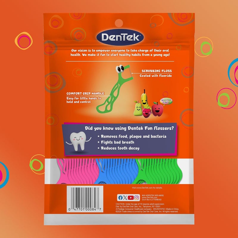 DenTek Kids Fun Flossers, Wild Fruit, 90 Count - Image 2