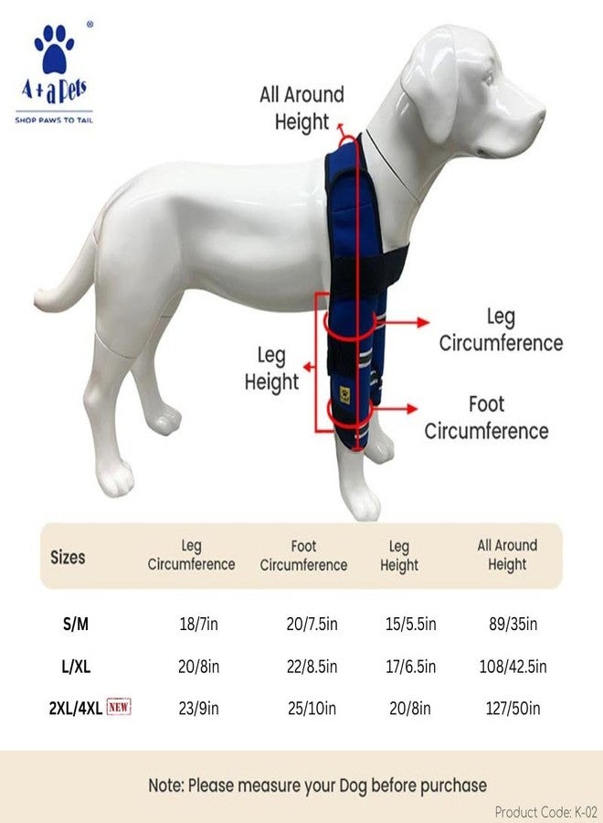 A+a Pets دعامة دعم الكوع والكتف للكلاب من A+a Pets' MAA' - رباط قابل للتعديل للساق الأمامية لالتهاب المفاصل، والتعافي بعد العمليات الجراحية، والمساعدة على الحركة - تصميم يسمح بالتهوية ومضاد للانزلاق (المقاس 2 (L-XL)) - Image 4