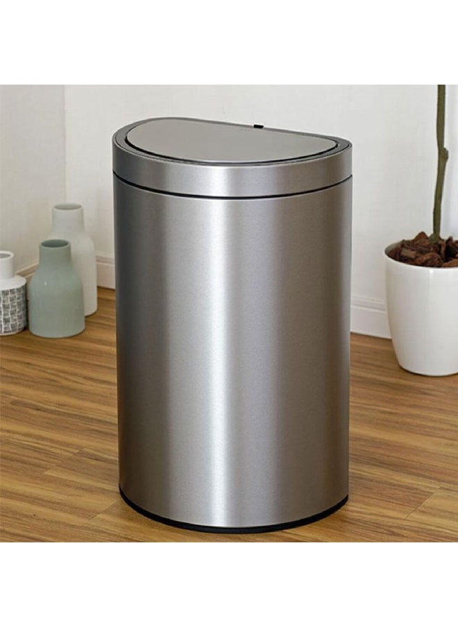 EKO Battery Powered Rechargeable Semi-Round Shaped Stainless Steel Touch Bin Silver 45 L EK9331MMT-47L  - Image 4