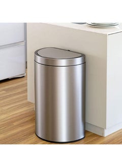 EKO Battery Powered Rechargeable Semi-Round Shaped Stainless Steel Touch Bin Silver 45 L EK9331MMT-47L  - Image 3