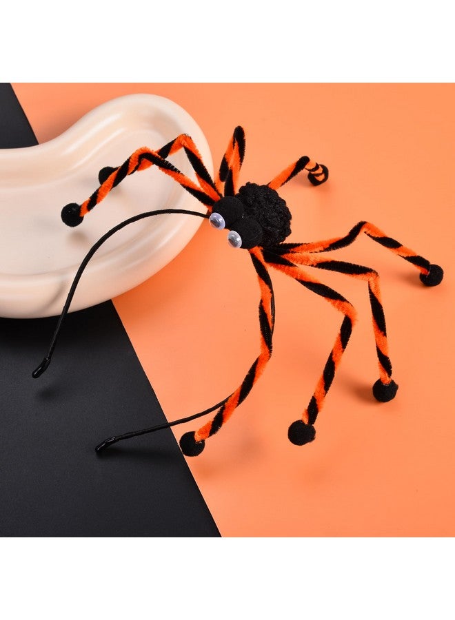 Lux Accessories Halloween Black And Orange Spider Headband - Image 2