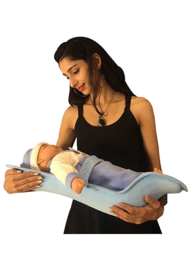 هوبا وسادة رضاعة قطنية باللون الأزرق | وسادة الرضاعة | وسادة الرضاعة | وسادة الرضاعة | حاملة الأطفال | حاملة حديثي الولادة | حاملة متكئة - Image 4