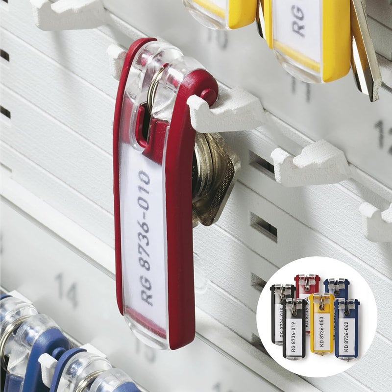 DURABLE Wall Mounted Key Cabinet with Combination Lock - Holds 36 Key Tags, Brushed Aluminum Finish - Image 2