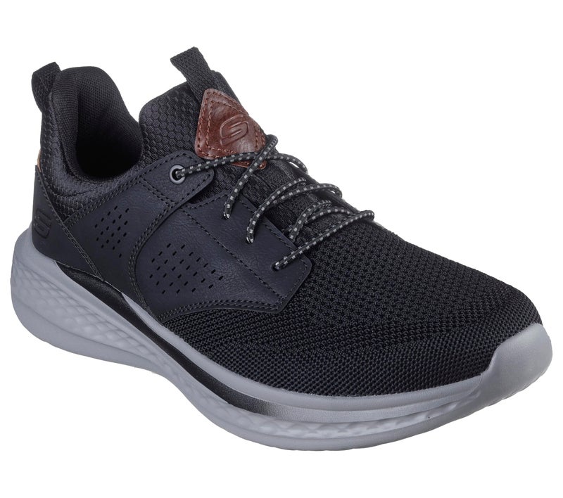 SKECHERS سلايد - حذاء بونجي محبوك من بريير، أسود، 8.5 عريض - Image 1