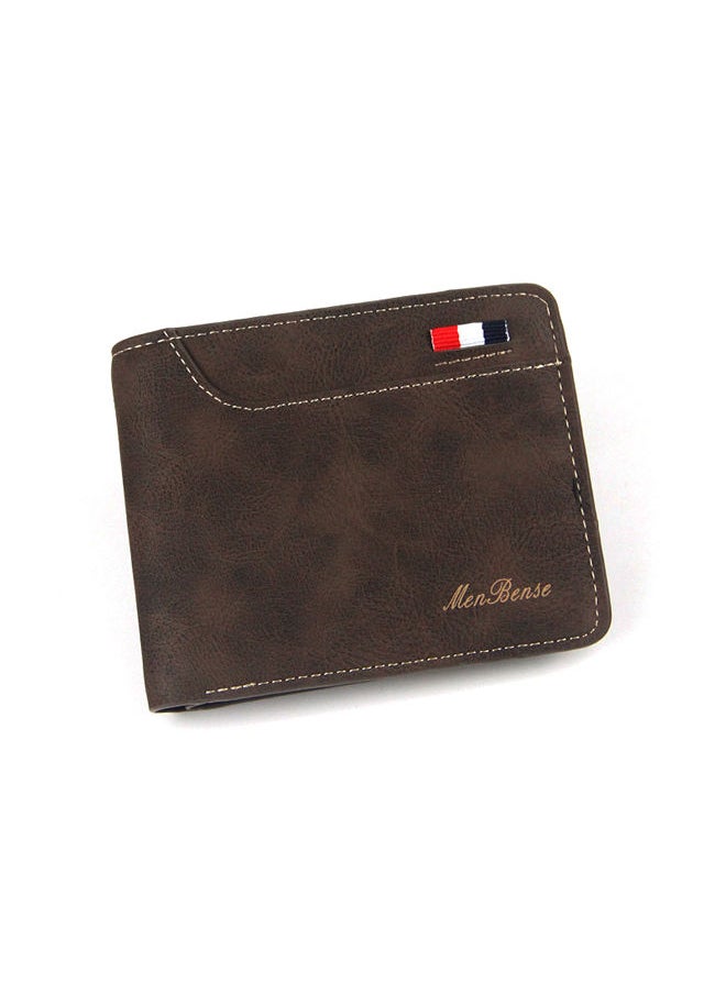 MenBense - Men's Wallet Short Wallet Card Bag Certificate Bag 12*9*2cm - Image 1