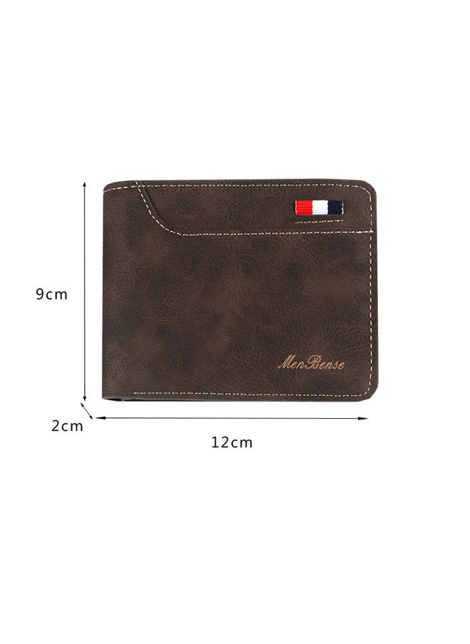 MenBense - Men's Wallet Short Wallet Card Bag Certificate Bag 12*9*2cm - Image 1
