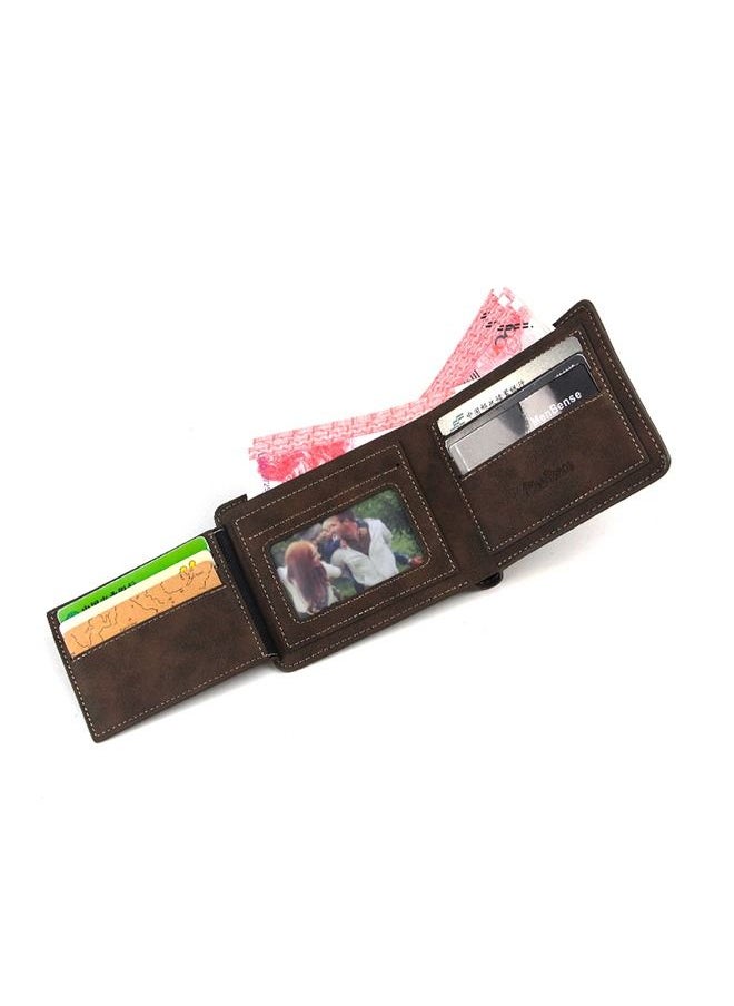 MenBense - Men's Wallet Short Wallet Card Bag Certificate Bag 12*9*2cm - Image 1