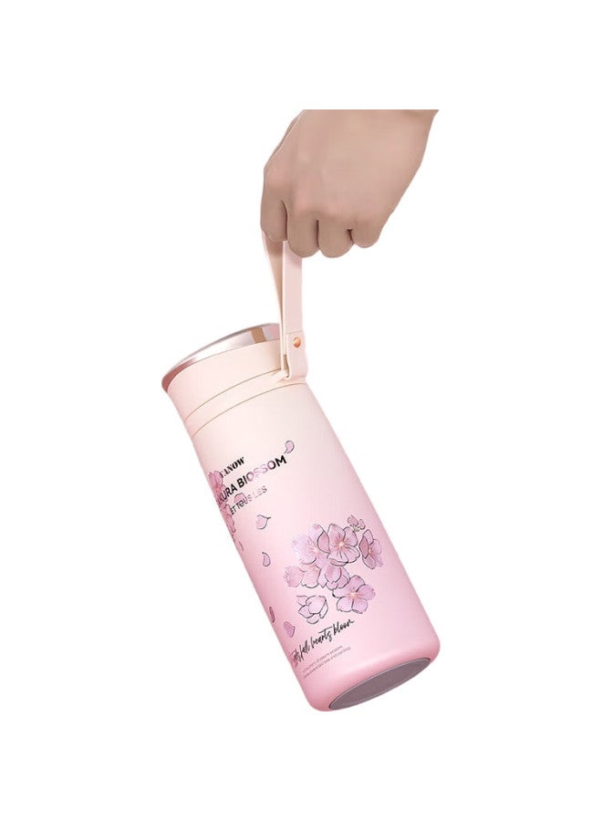 Vanow Valentine'S Day Sakura Insulated Mug Women'S Coffee Cup Ceramic Inner Tea Water Separation Birthday Gift Cup - Image 1