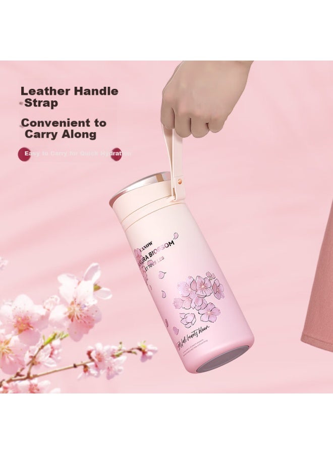 Vanow Valentine's Day Sakura Insulated Mug Women's Coffee Cup Ceramic Inner Tea Water Separation Birthday Gift Cup - Image 3