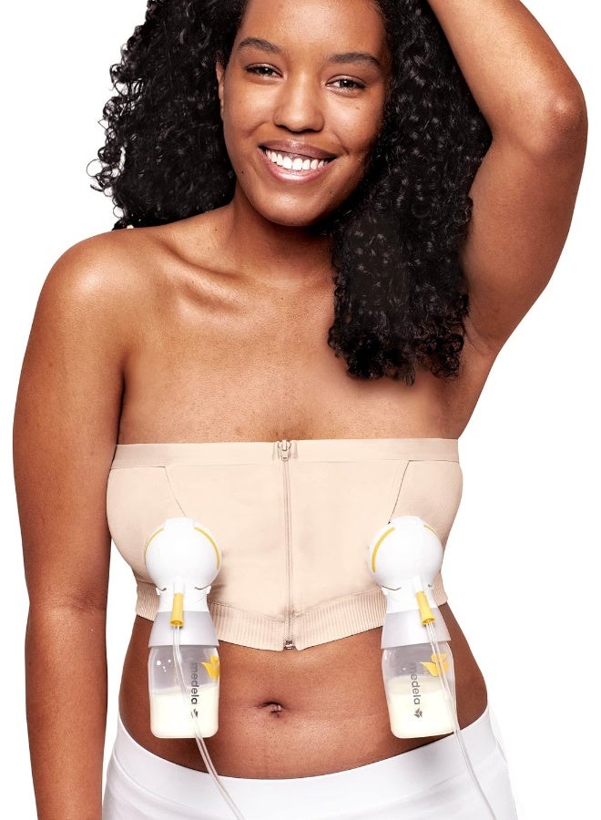 Medela Hands Free Pumping Bustier | Easy Expressing Pumping Bra with Adaptive Stretch - Image 1