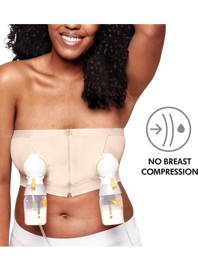 Medela Hands Free Pumping Bustier | Easy Expressing Pumping Bra with Adaptive Stretch - Image 4